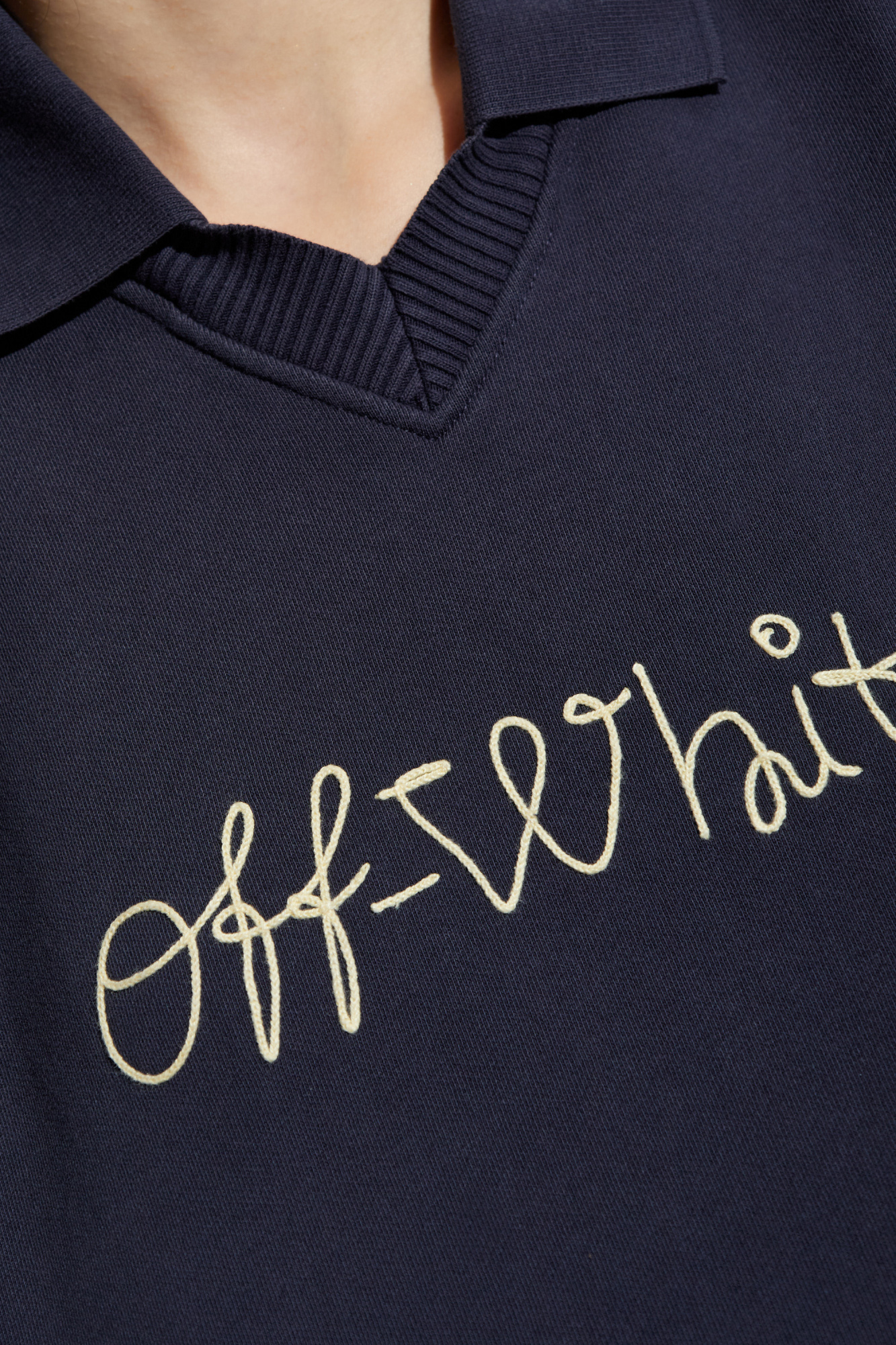 Navy blue Short sweatshirt with collar Off-White - Vitkac Canada